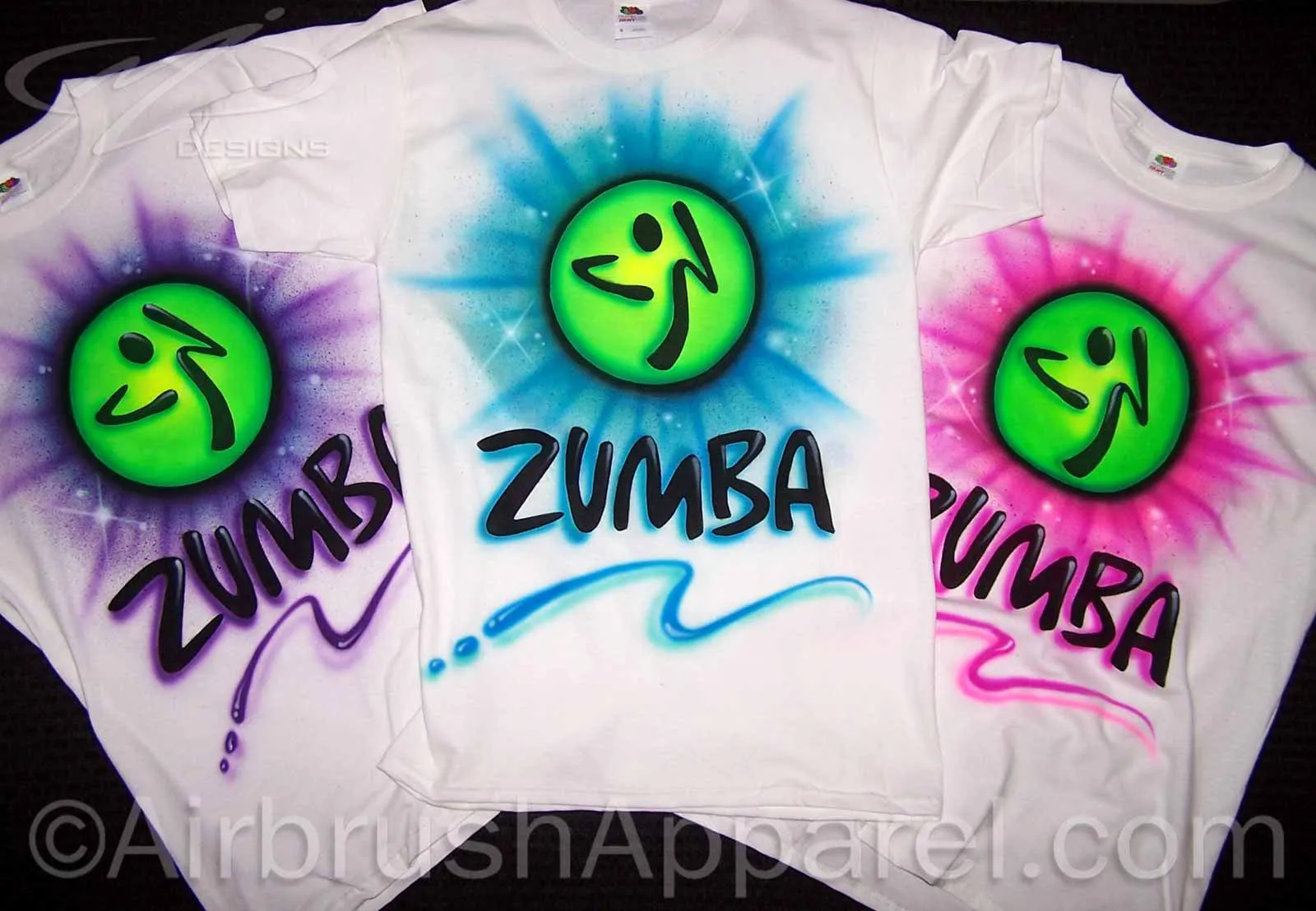 2 Sided Zumba Themed Personalized Airbrushed Shirt