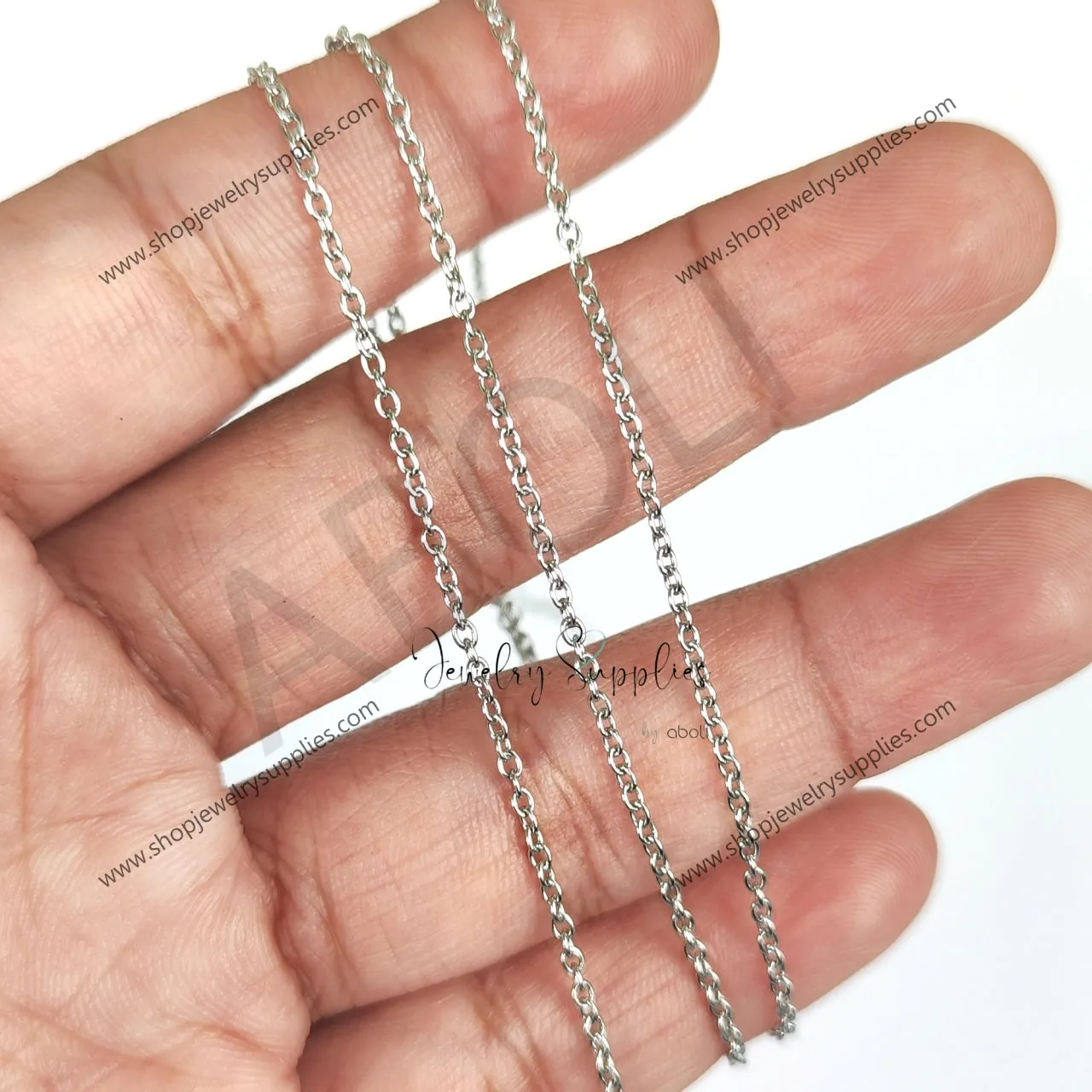 304 Stainless Steel Chain Anti Tarnish oval link cable chain SSSC15 1 meter