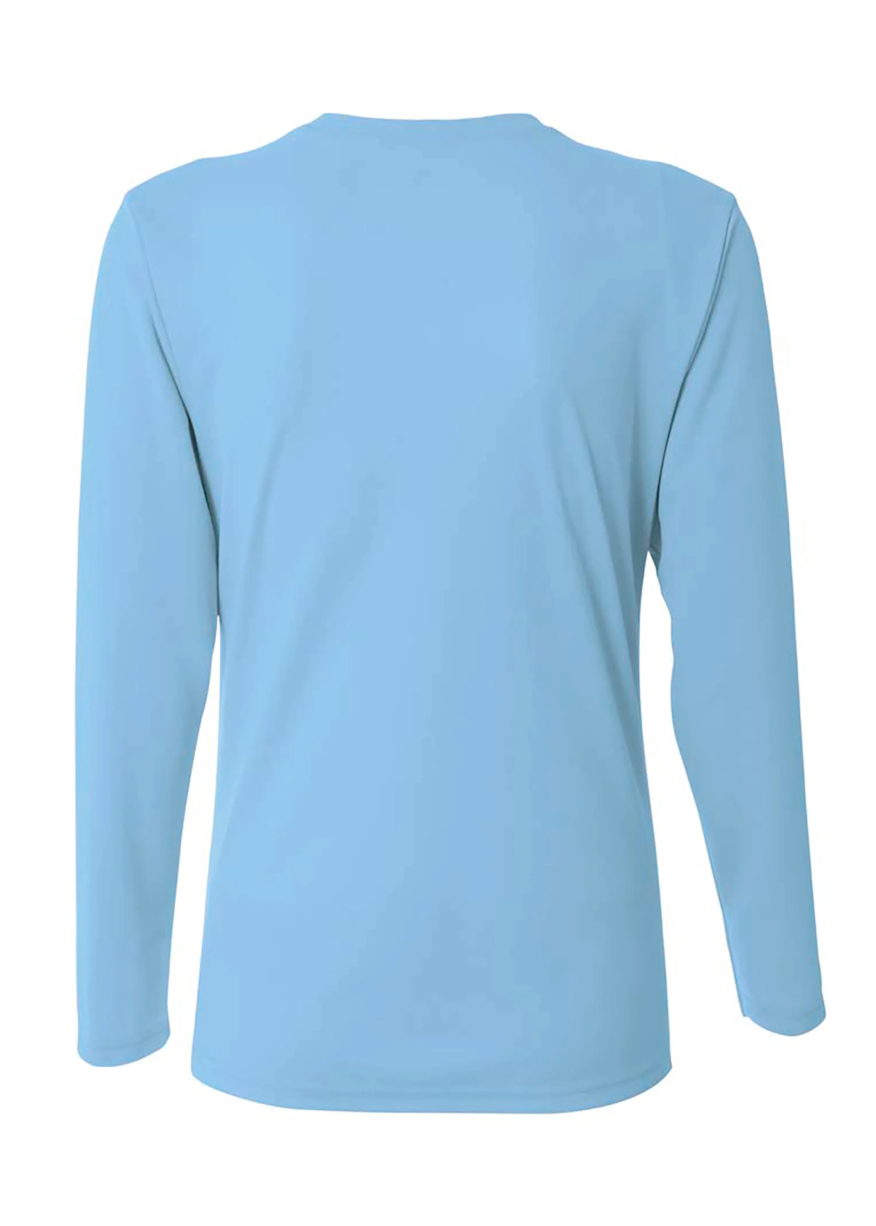 A4 Womens Long Sleeve V-Neck Bird's Eye Mesh Tee