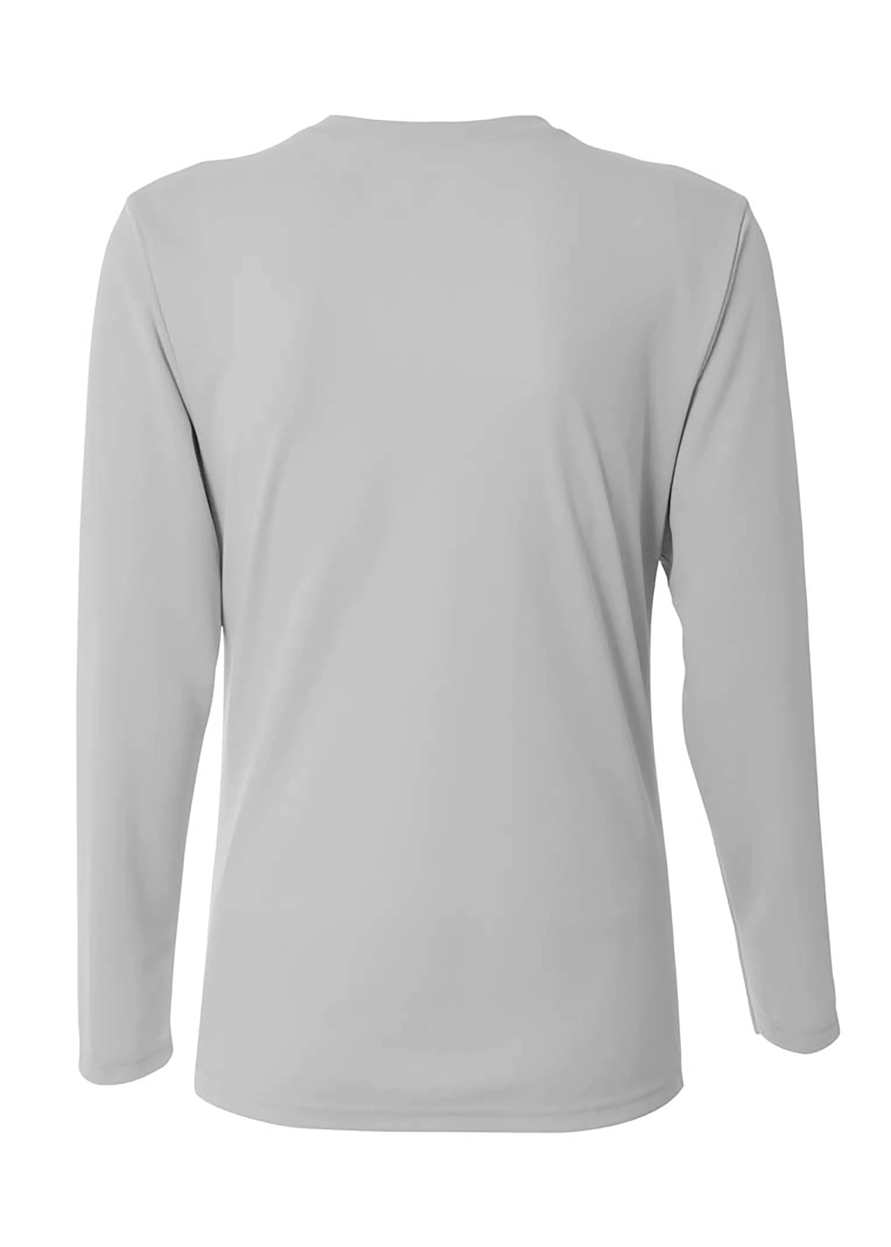 A4 Womens Long Sleeve V-Neck Bird's Eye Mesh Tee