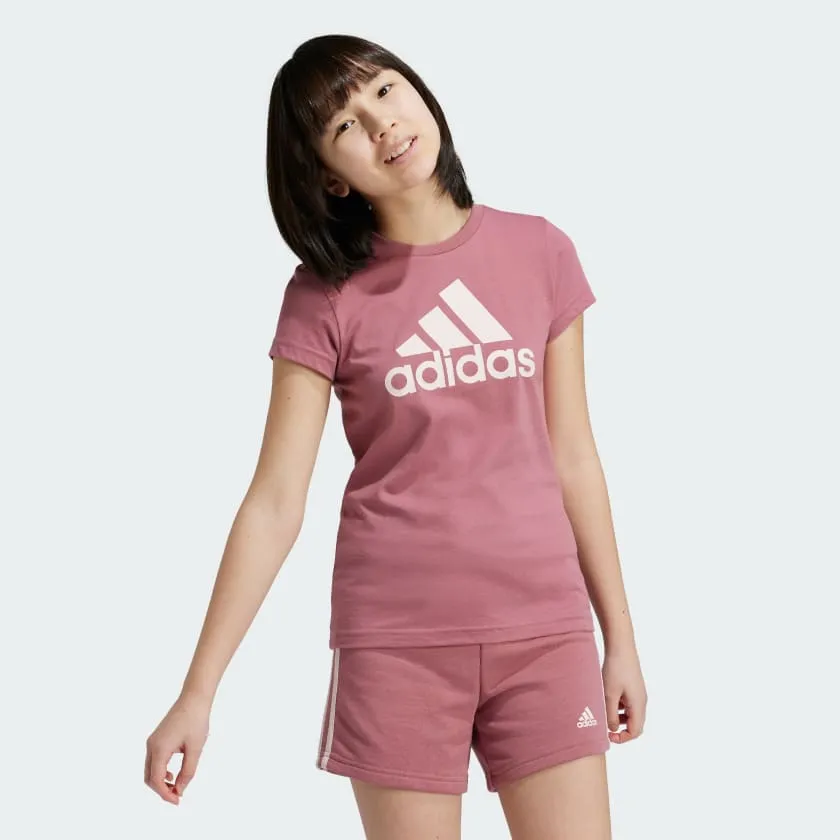 ADIDAS KIDS BIG LOGO CRIMSON TEE