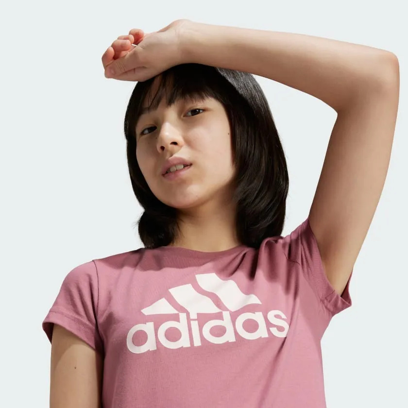 ADIDAS KIDS BIG LOGO CRIMSON TEE