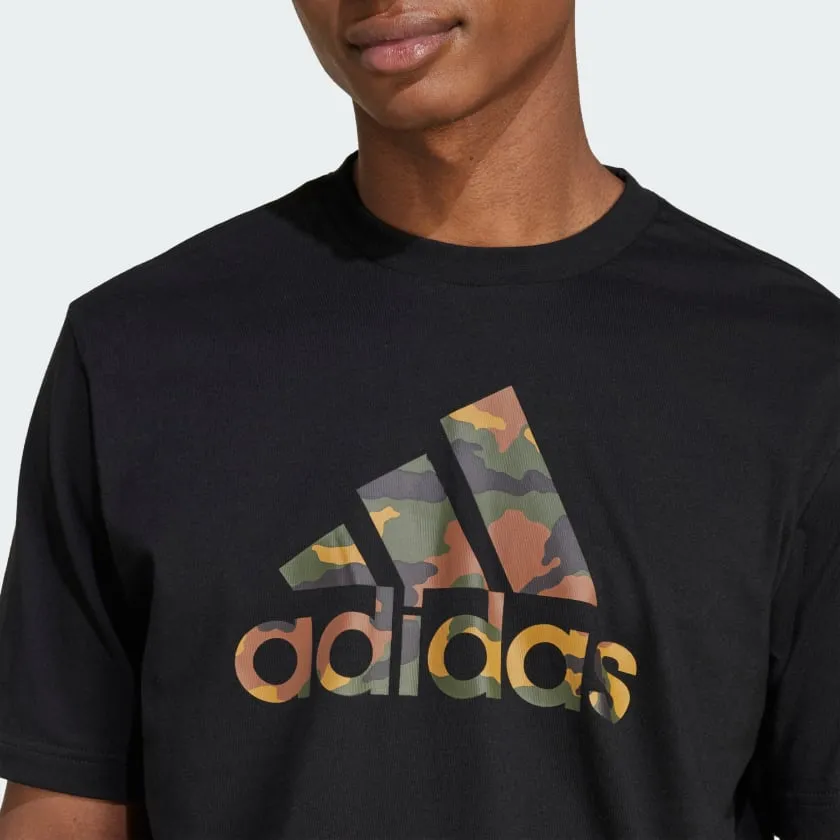 ADIDAS MEN'S CAMO BOSS BLACK TEE