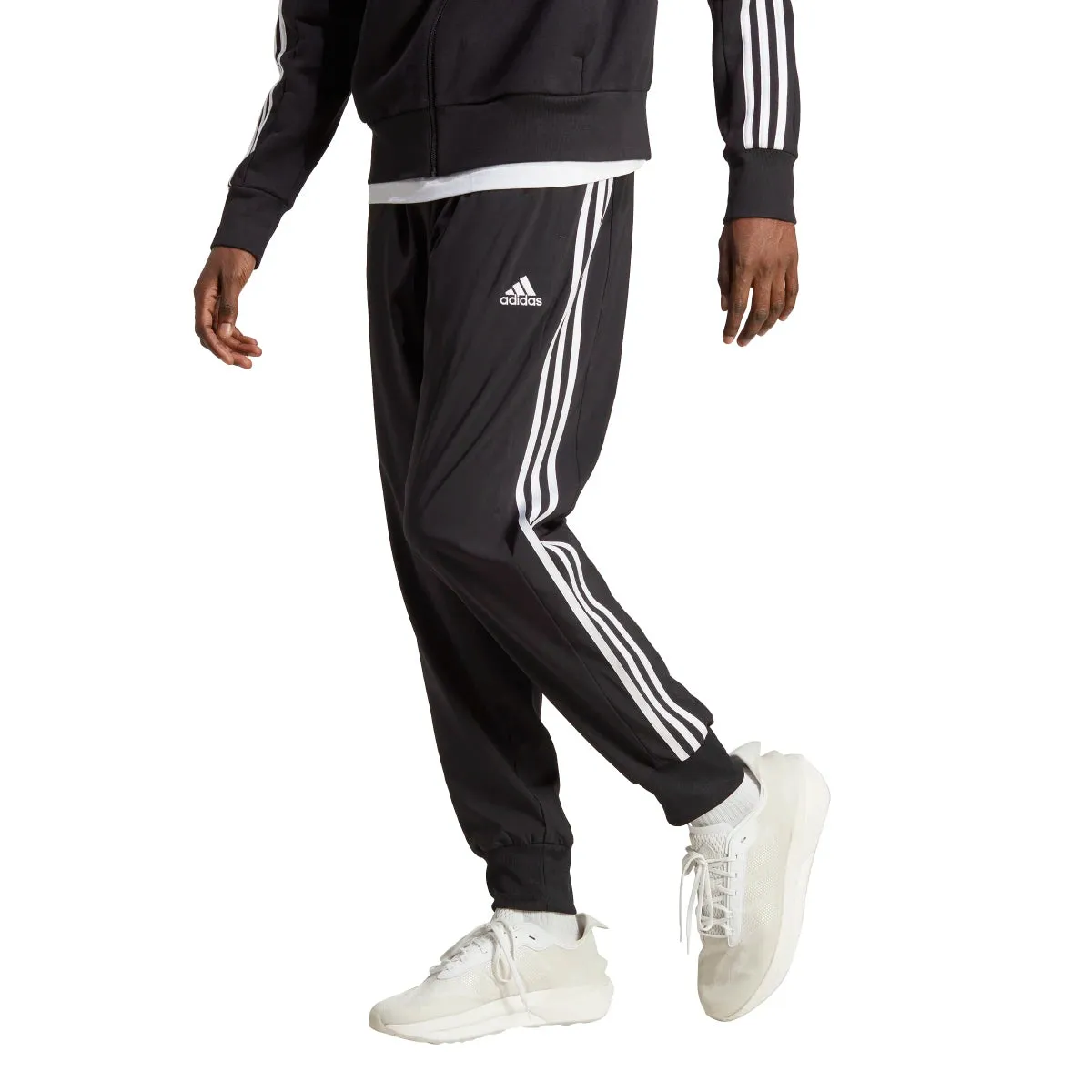 adidas Men's Essentials Tapered Cuff Woven 3-Stripes Joggers