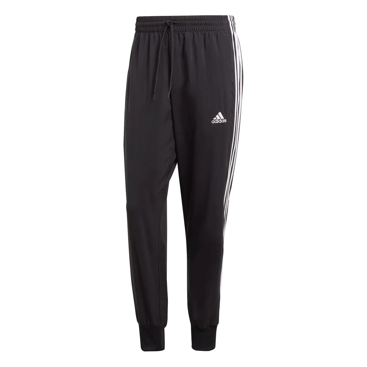 adidas Men's Essentials Tapered Cuff Woven 3-Stripes Joggers