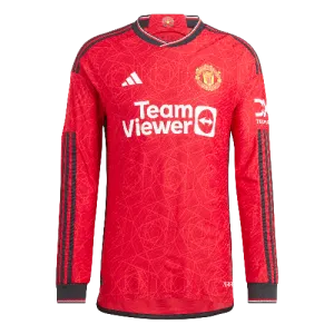 Adidas Men's Manchester United 23/24 Home Replica Long Sleeve Jersey