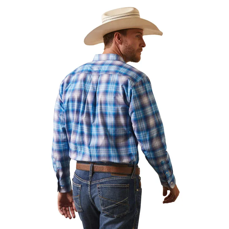 Ariat Men's Series Lukas Fit Shirt In Light Blue