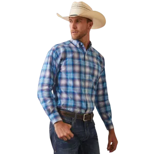 Ariat Men's Series Lukas Fit Shirt In Light Blue