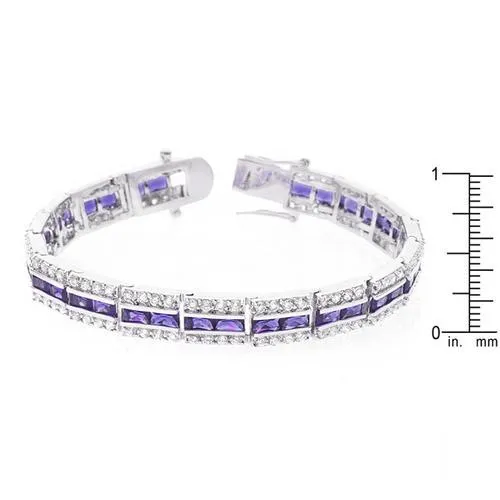 Balboa Purple Cubic Zirconia Bracelet