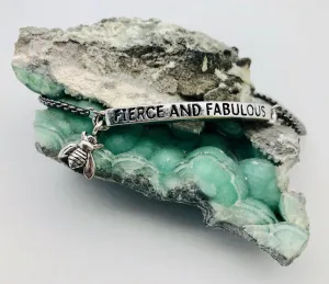 Bee Fierce and Fabulous Adjustable Affirmation ID Bracelet