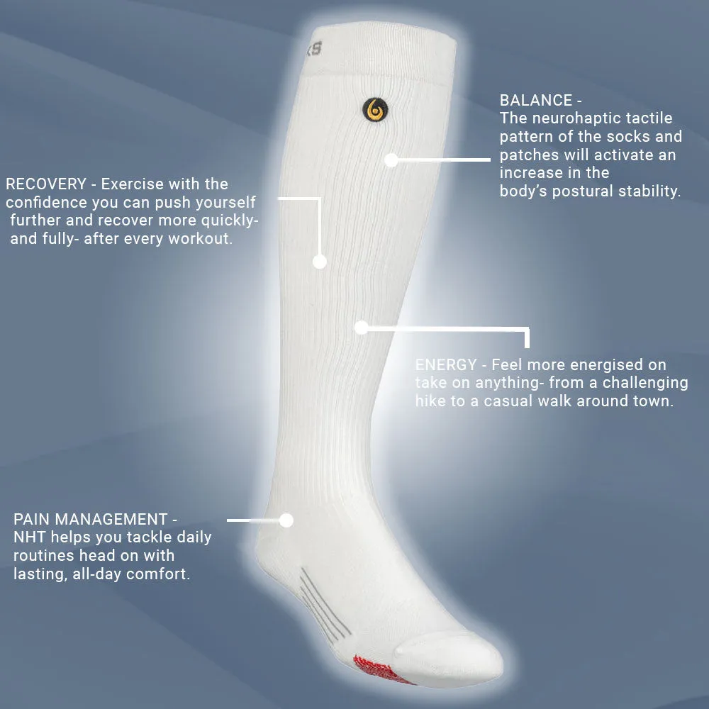 Biowin Neurosocks - Athletic Knee High - White