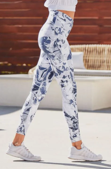 Blue Abstract Highwaist Leggings