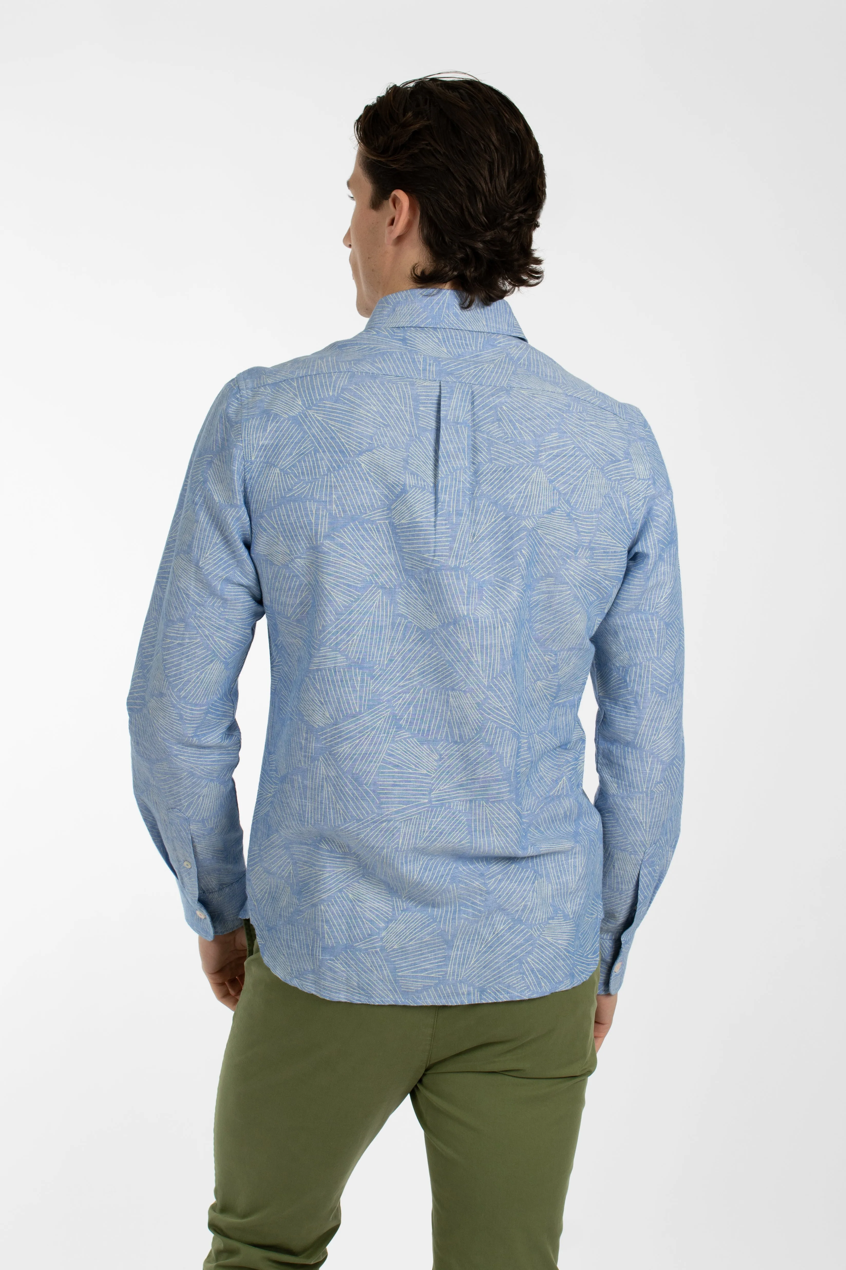 Blue Lines Cotton Linen Shirt