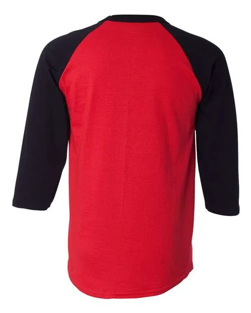 Champion Men's Three-Quarter Raglan Sleeve Baseball T-Shirt