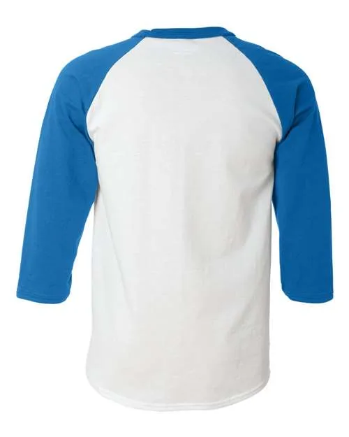 Champion Men's Three-Quarter Raglan Sleeve Baseball T-Shirt