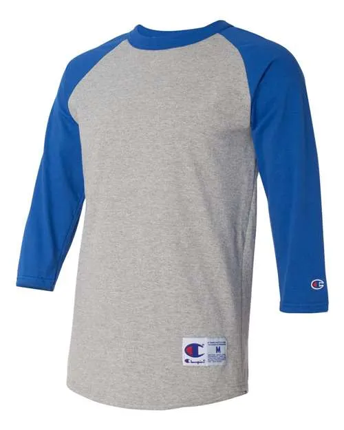 Champion Men's Three-Quarter Raglan Sleeve Baseball T-Shirt