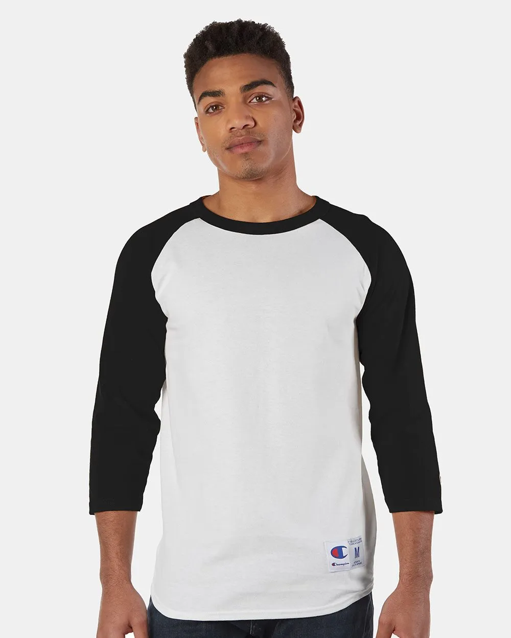 Champion Men's Three-Quarter Raglan Sleeve Baseball T-Shirt