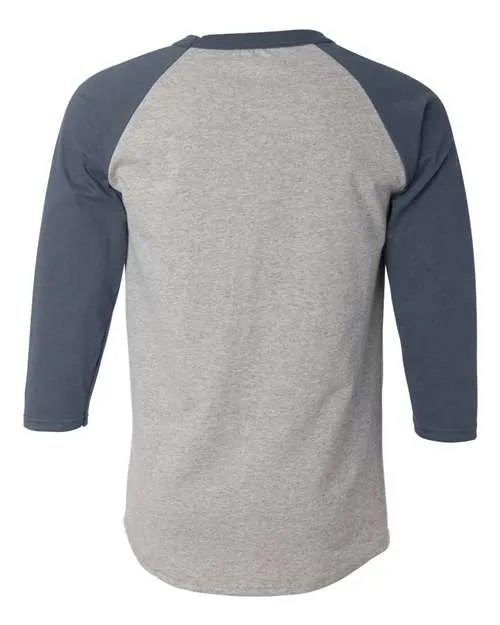 Champion Men's Three-Quarter Raglan Sleeve Baseball T-Shirt