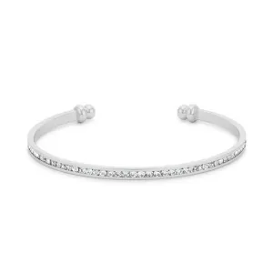 Channel-Set Clear Crystal Cuff