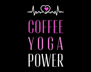 Coffee Yoga Power Heavy Cotton Tee