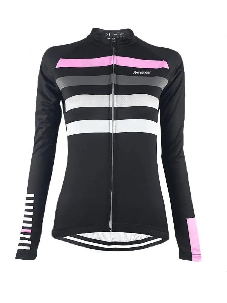 Cycling Thermal Fleece Jacket with Full-Length Zipper for Women - SF0416