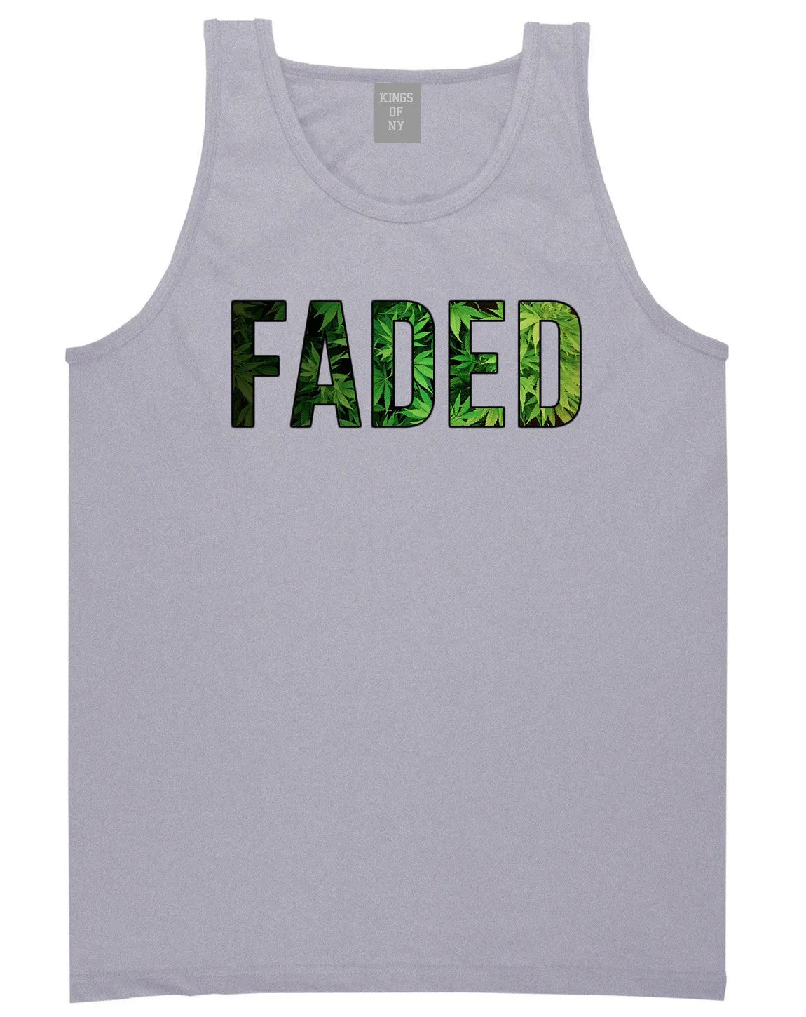 Faded Marijuana Weed Print Tank Top