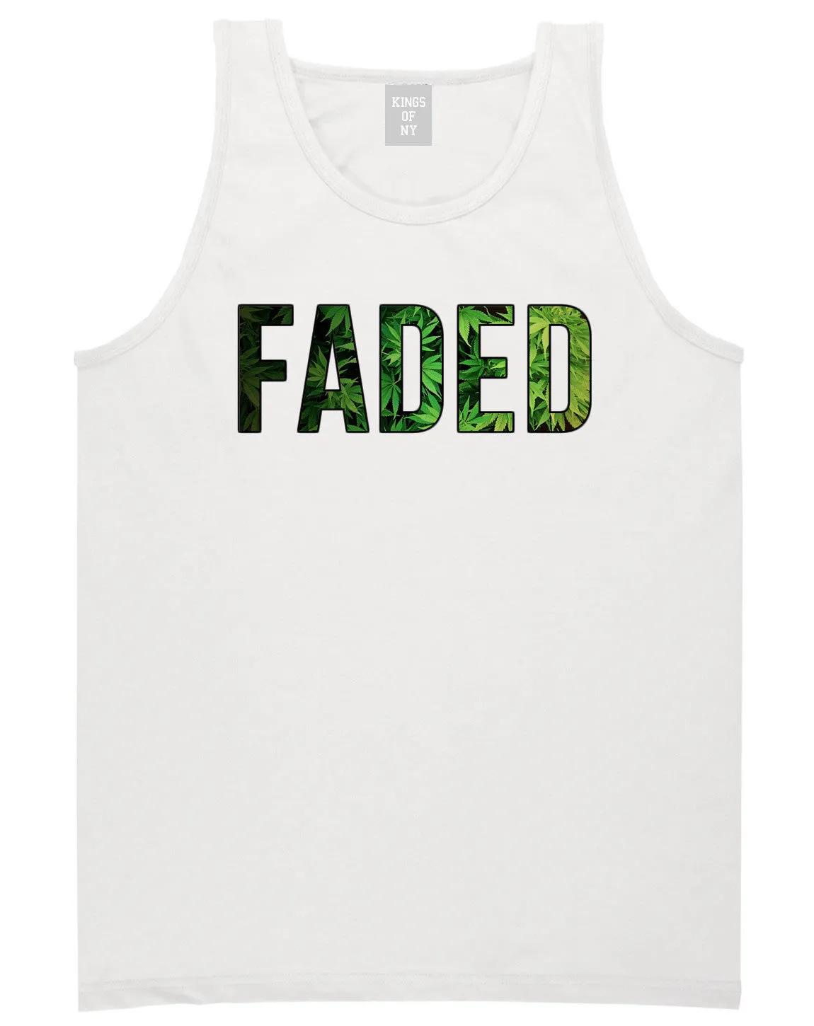 Faded Marijuana Weed Print Tank Top