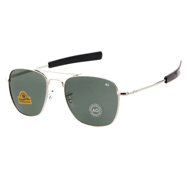 Fashion Sunglasses Men American Army Military Brand Designer AO Sun Glasses For Male Optical Glass Lens Oculos de sol RS263