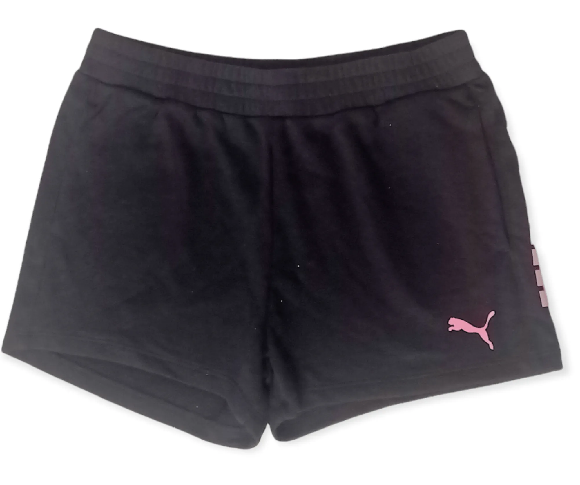 Girls Sports Short - Black x Pink