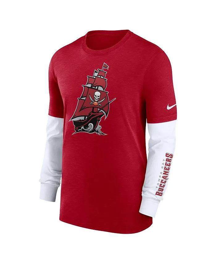 Heather Red Tampa Bay Buccaneers Slub Nike Men's Fashion Long Sleeve T-Shirt Red