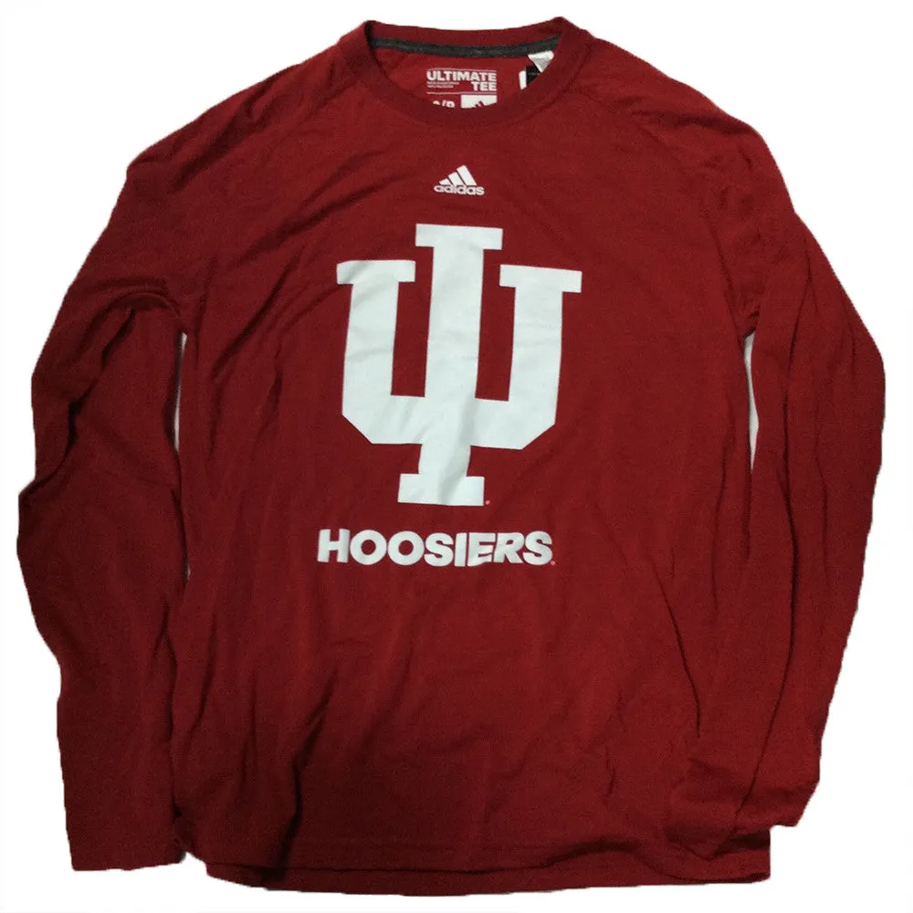 Indiana Hoosiers Adidas Red Long Sleeve Ultimate Tee Adult Shirt