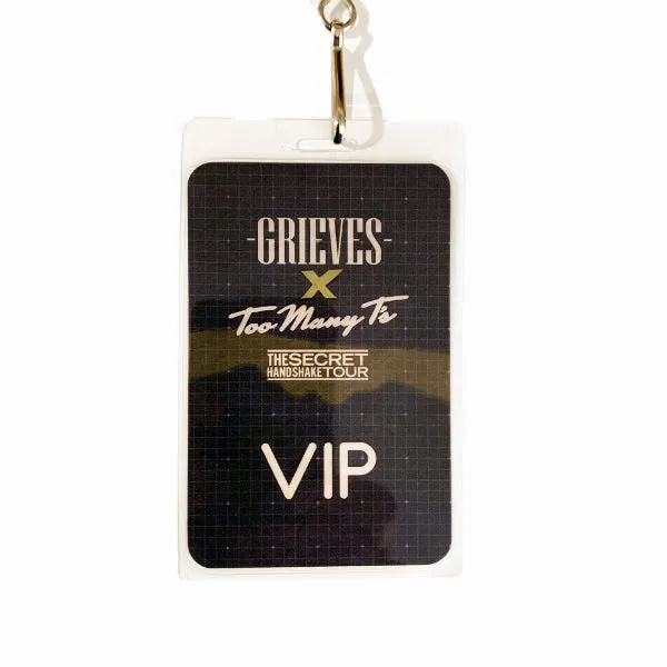 Laminates PAST Grieves Tour "All Access" and "VIP" Passes