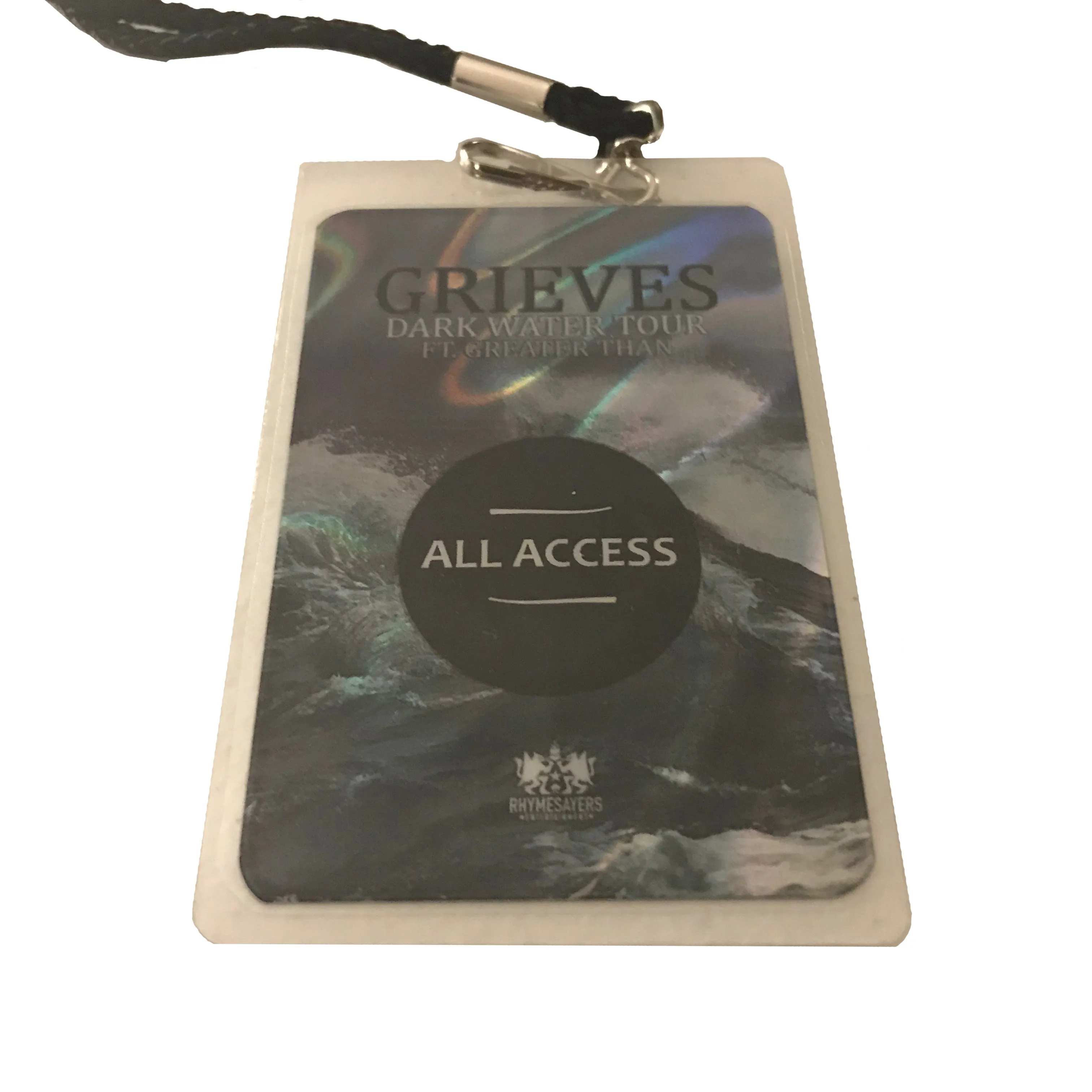 Laminates PAST Grieves Tour "All Access" and "VIP" Passes