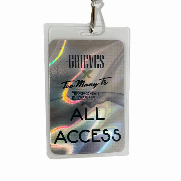 Laminates PAST Grieves Tour "All Access" and "VIP" Passes