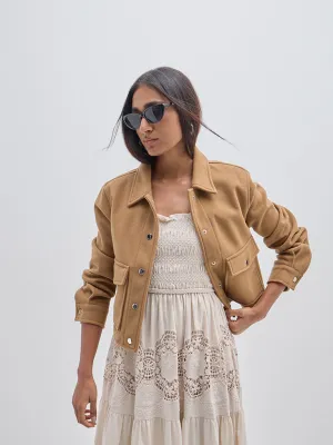 LOV Brown Faux-Suede Jacket