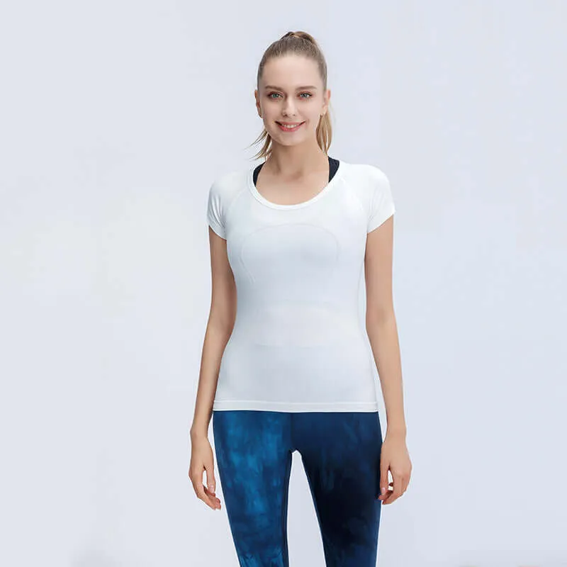 LULU with the same paragraph 2.0 ladies short-sleeved T-shirt running swiftly tech top sports breathable fitness yoga clothing