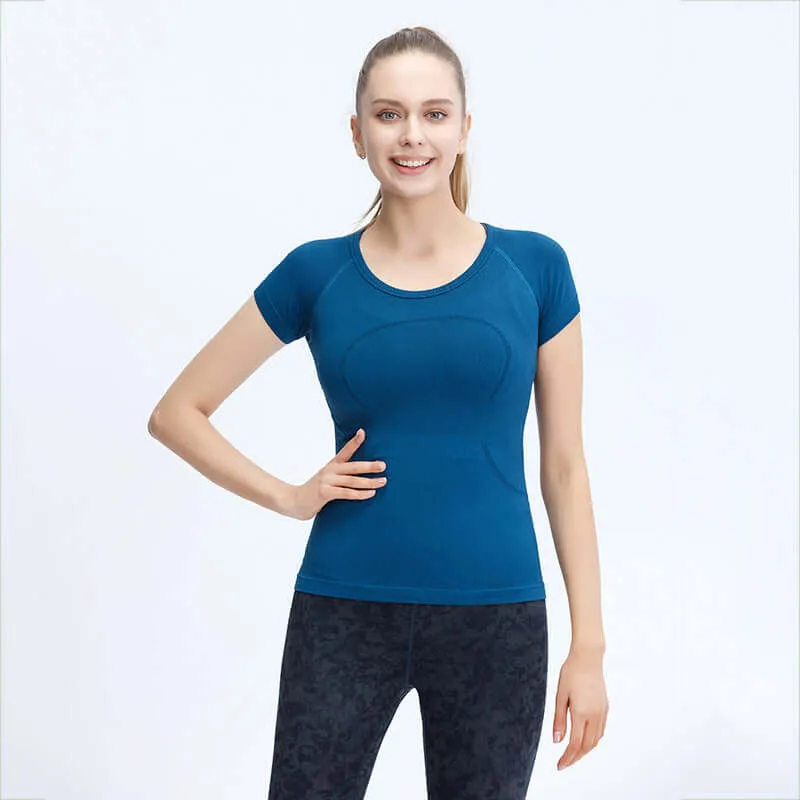 LULU with the same paragraph 2.0 ladies short-sleeved T-shirt running swiftly tech top sports breathable fitness yoga clothing