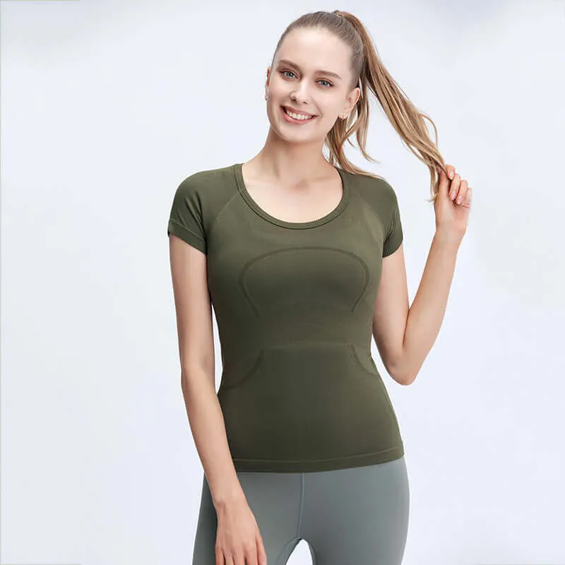 LULU with the same paragraph 2.0 ladies short-sleeved T-shirt running swiftly tech top sports breathable fitness yoga clothing