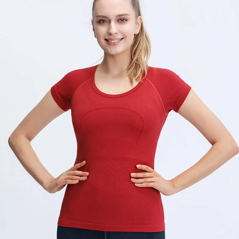 LULU with the same paragraph 2.0 ladies short-sleeved T-shirt running swiftly tech top sports breathable fitness yoga clothing