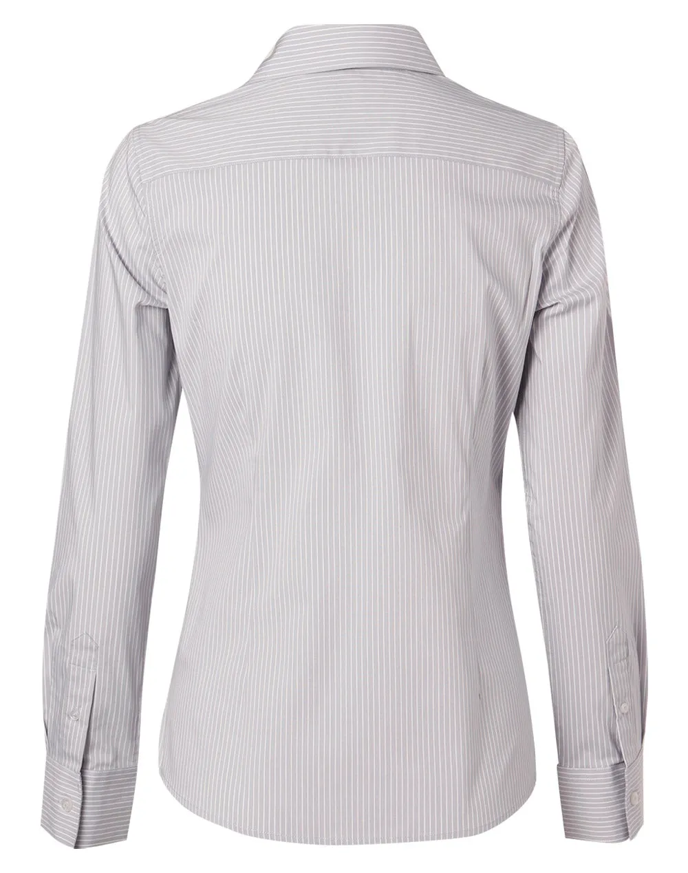 M8200L Women's Ticking Stripe Long Sleeve Shirt