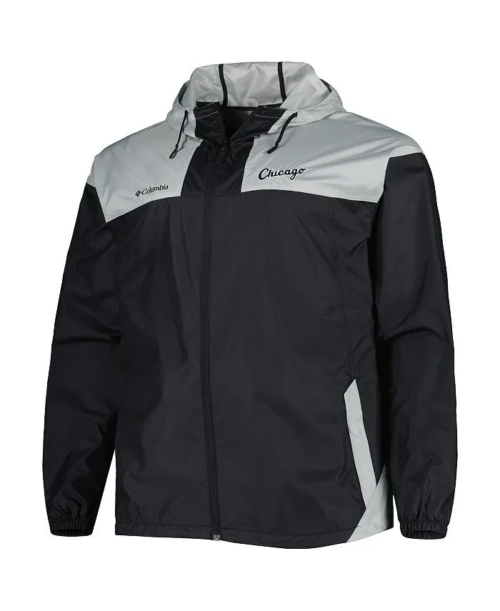 Men's Black Full Zip Windbreaker Chicago White Sox Flash Forward Challenger Omni-Shade Columbia black