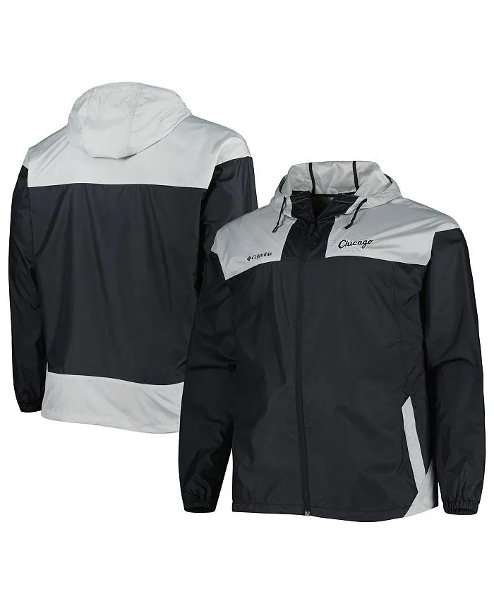 Men's Black Full Zip Windbreaker Chicago White Sox Flash Forward Challenger Omni-Shade Columbia black