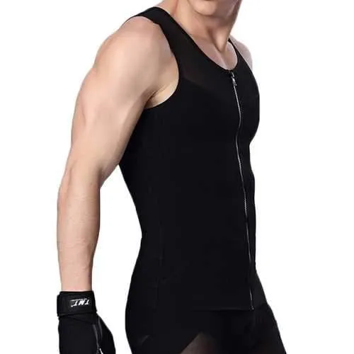 Men's Body Sculpting Abdomen Fitness  Tank Tops