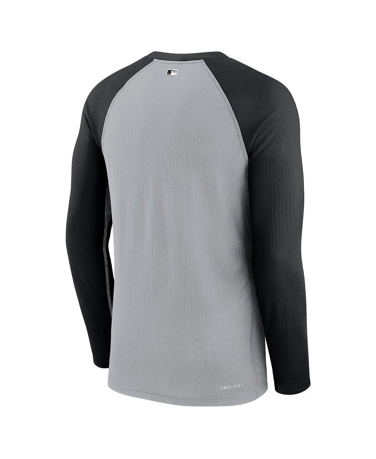 Men's gray black raglan long sleeve t-shirt chicago white sox game authentic collection performance Nike multi