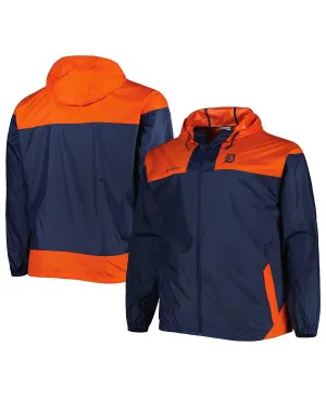 Men's Navy Blue Full Zip Windbreaker Detroit Tigers Flash Forward Challenger Big and Tall Omni  Shade Columbia