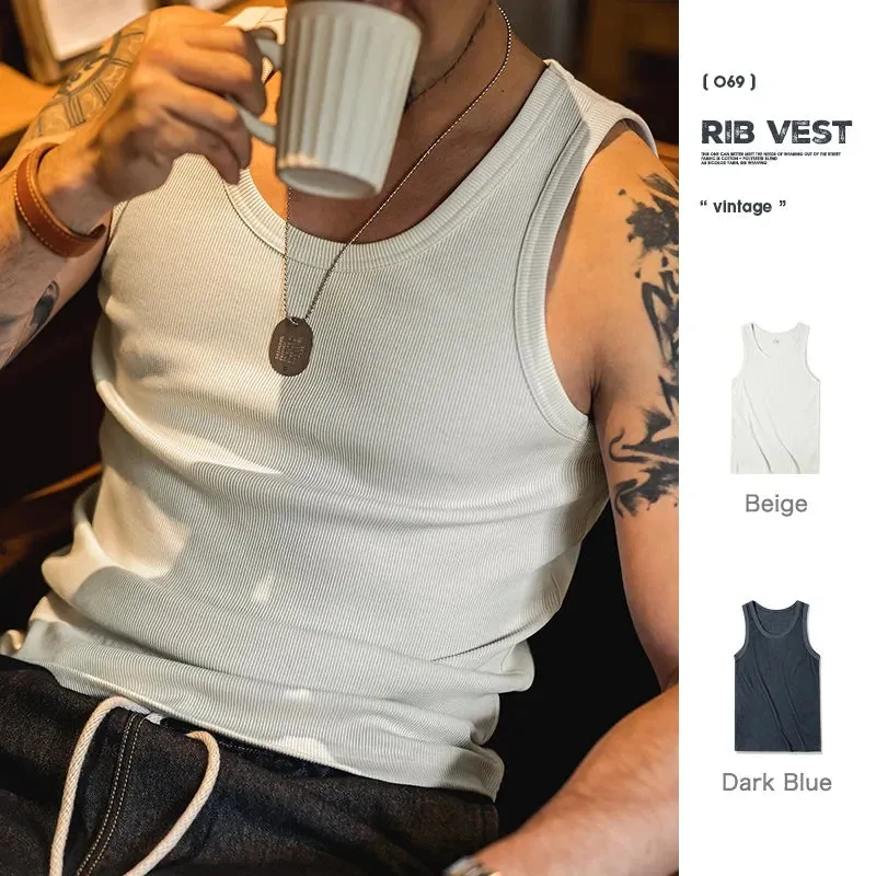 Men's Plain Tank Top Muscle Vest Sleeveless T-Shirt