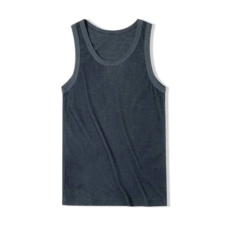 Men's Plain Tank Top Muscle Vest Sleeveless T-Shirt