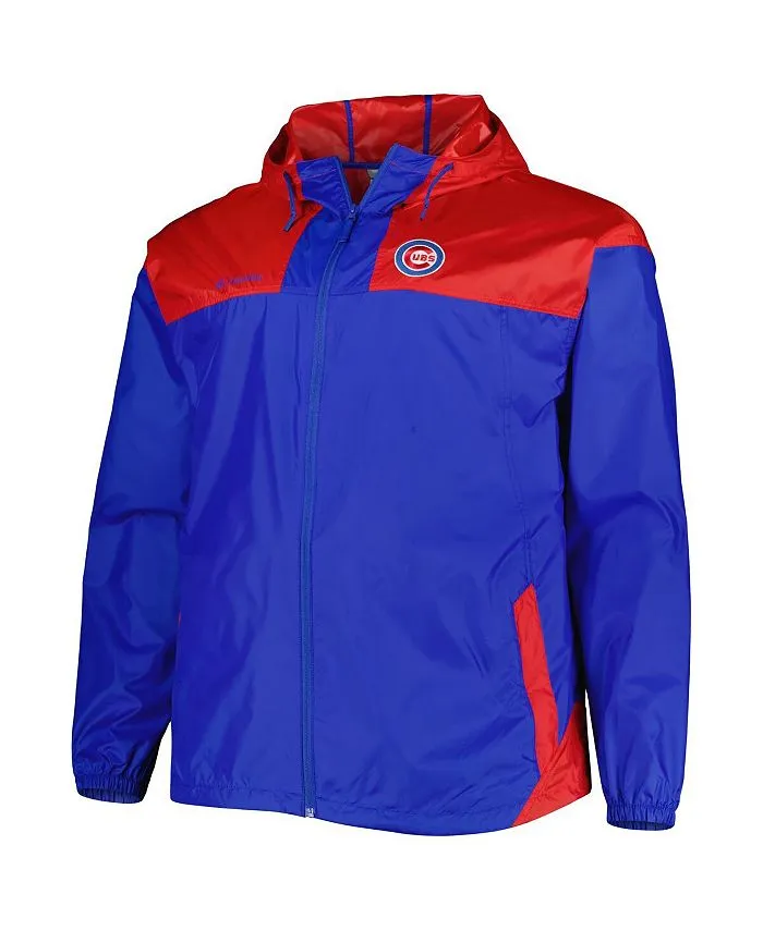 Men's Royal Chicago Cubs Flash Forward Challenger Big and Tall Omni Windbreaker  Shade Columbia ,  blue