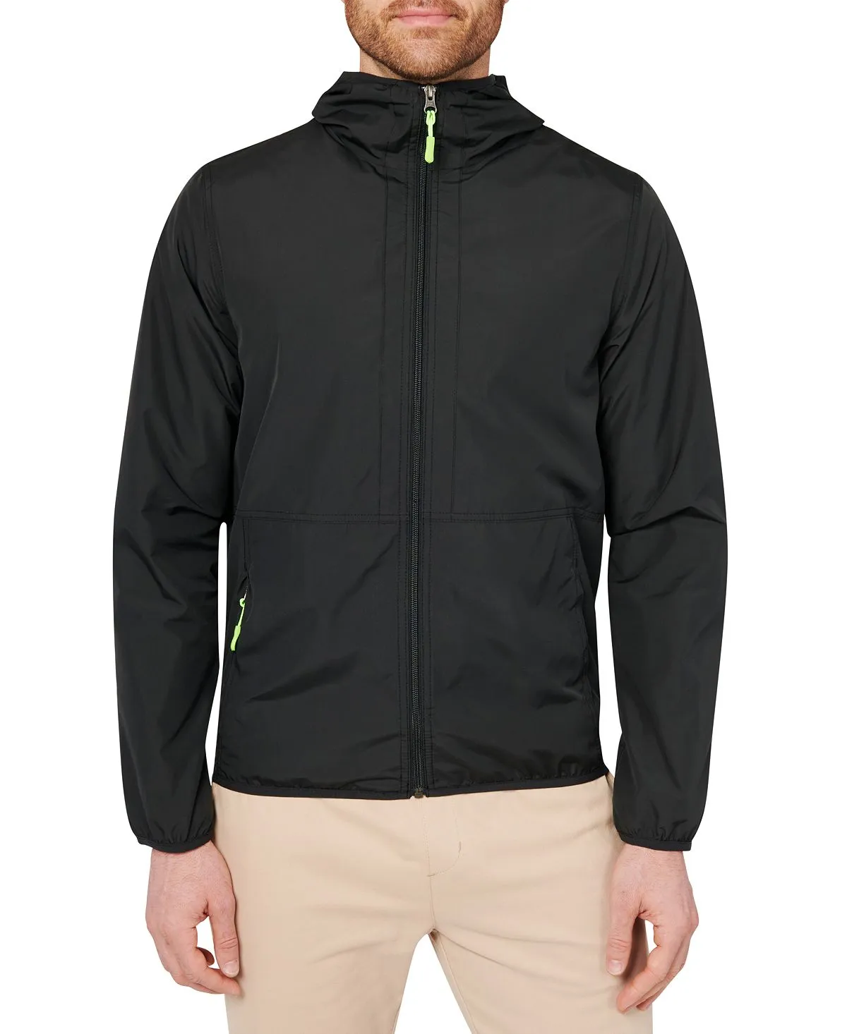 Men's slim-fit Society of Threads windbreaker, black