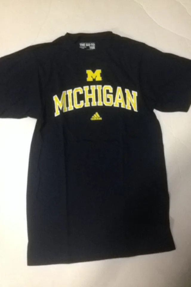 Michigan Wolverines Adult Adidas Navy Go-To Shirt